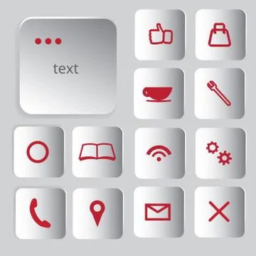 Set of web icons Stock Illustration