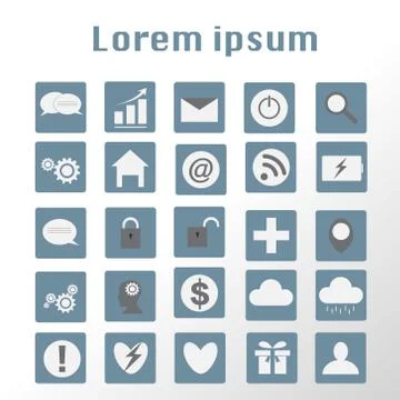 Set of web icons. Stock Illustration