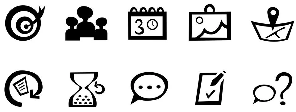 Set of web icons Stock Illustration
