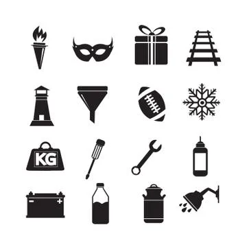 Set of web icons for website and communication Illustrazione stock