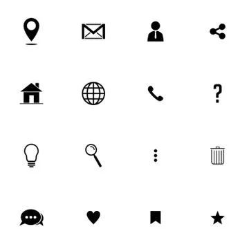 Set of web icons for websites Stock Illustration