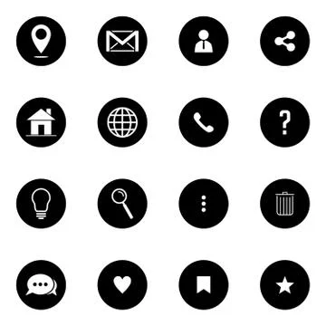 Set of web icons for websites Stock Illustration