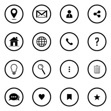 Set of web icons for websites Stock Illustration