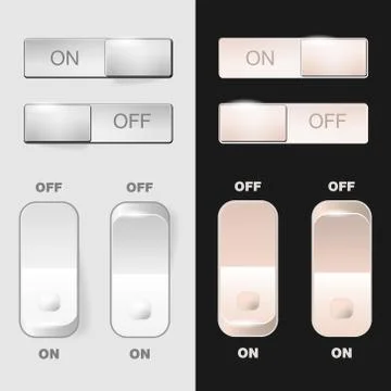 Set of ON-OFF web switches Stock Illustration