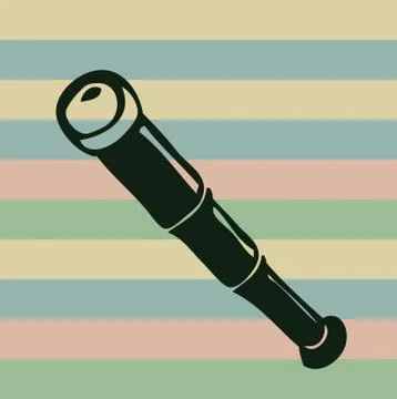 Set of web telescope icon Stock Illustration