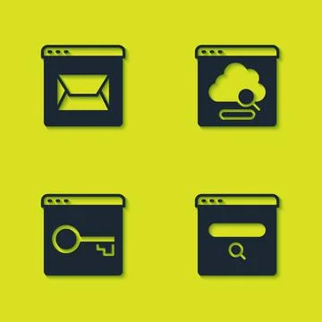 Set Website and mail, Search engine, Secure your with HTTPS, SSL and Cloud イラスト素材