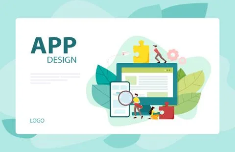 Set of website development banner. Web page programming Stock Illustration