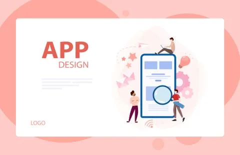 Set of website development banner. Web page programming Stock Illustration