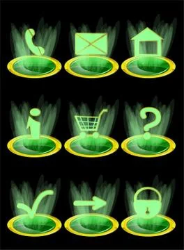 Set of website icons Stock Illustration