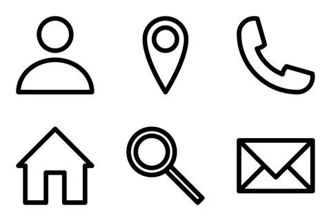 A set of website line icons. Editable stroke. Vector graphics Stock Illustration