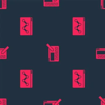Set Website statistic and UI or UX design on seamless pattern. Vector Stock Illustration