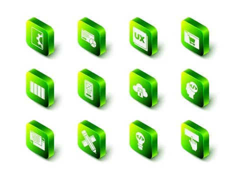 Set Website statistic, UI or UX design, Online shopping on screen, Front en.. イラスト素材