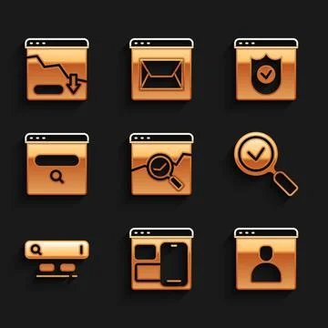 Set Website with stocks market, developer programming code, Create account Stock Illustration