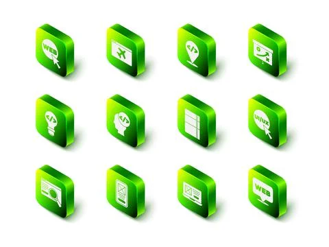 Set Website template, Front end development, Planning strategy concept, UI or UX Stock Illustration