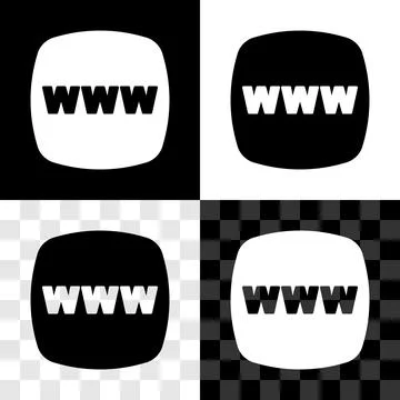 Set Website template icon isolated on black and white, transparent background 스톡 일러스트