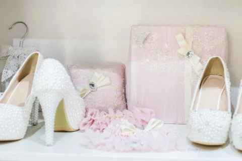 Set of wedding accessories Stock Photos