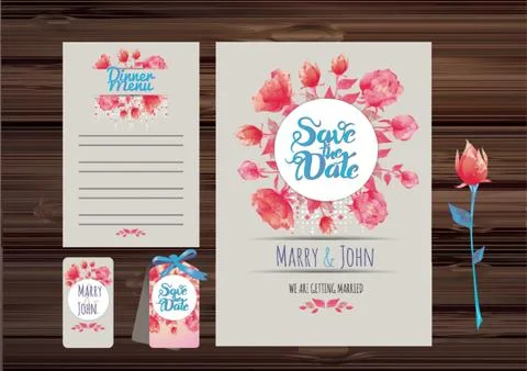 Set of Wedding Icons 스톡 일러스트