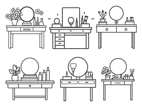Set of wedding makeup icon vector Stock Illustration