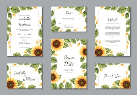 Set of wedding templates, banners, invitations for the holiday.Beautiful post Stock Illustration