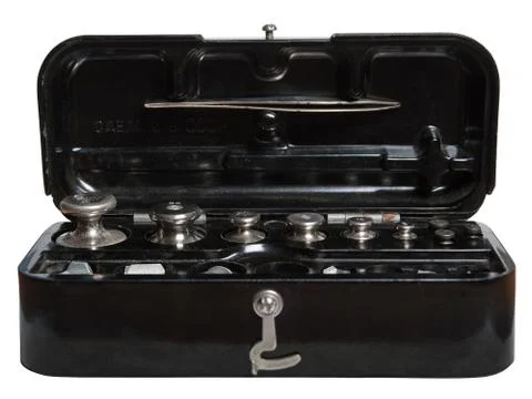 A set of weights Stock-Fotos