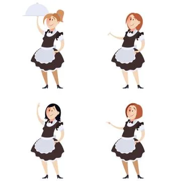 Set of Weitress Stock Illustration