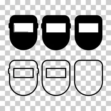 Set of Welding technology icon, metal tool equipment symbol, safe weld vector Illustrazione stock