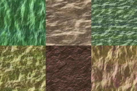 Set of wet stone seamless generated textures Stock Illustration