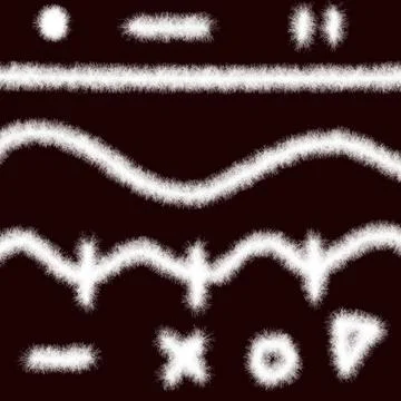 Set of white abstract clouds on a dark red background, seamless pattern イラスト素材