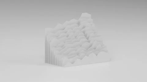 A Set of white charts 3D illustration 库存插图