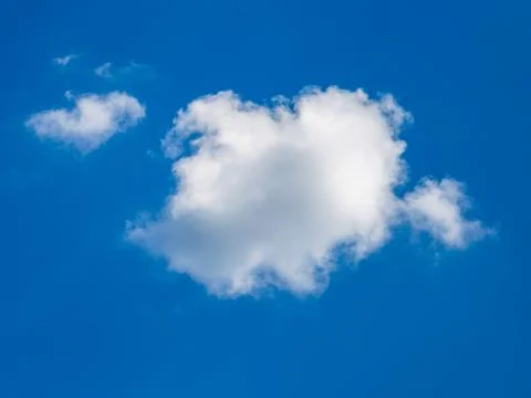 Set of white clouds over blue Stock Photos