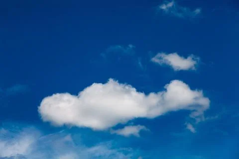 Set of white clouds over blue Stock Photos
