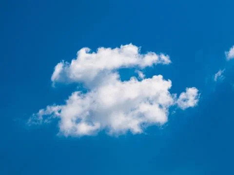 Set of white clouds over blue Stock Photos