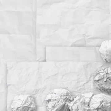 Set of white crumpled paper background texture i Stock Illustration