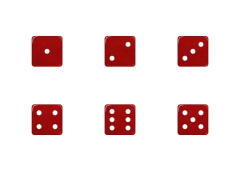 Set of white dice. Stock Illustration