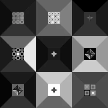 Set of white gray black patterns (eps) Stock Illustration