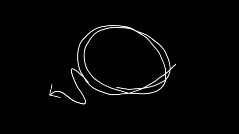 Set of white hand drawn accents and highlight elements Stock Footage 304020342