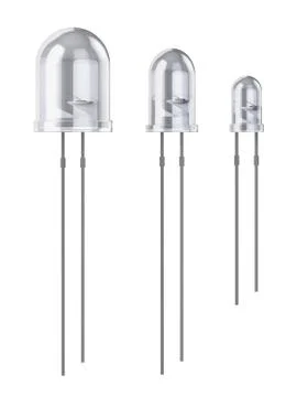 Set of white LEDs Stock Illustration