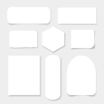 Set of white sheets of paper Stock Illustration