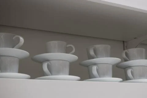 Set of white in the store Stock Photos