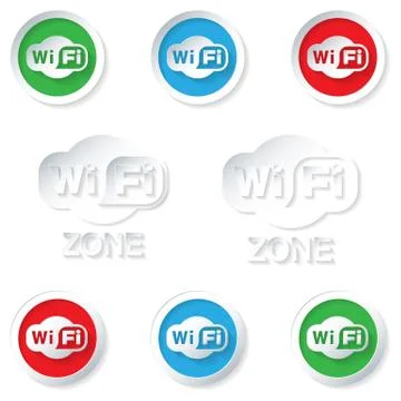 Set wifi icons Illustrazione stock