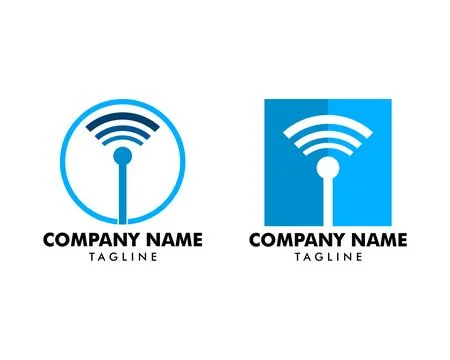 Set of Wifi logo icon connection symbol vector Stock Illustration