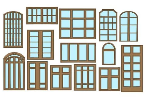 Set of window Stock Illustration
