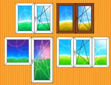 Set of window templates Illustration