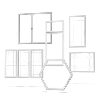 Set of windows Stock Illustration