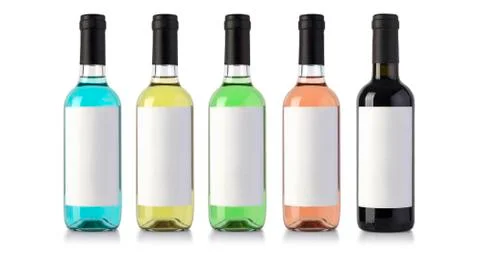 Set wine bottles Stock Photos