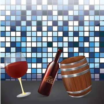 Set of wine icons Illustration