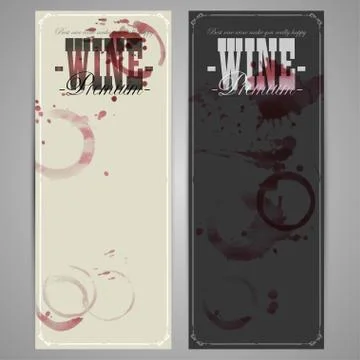 Set of wine labels Stock Illustration