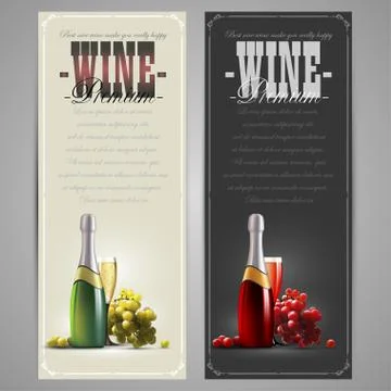 Set of wine labels Stock Illustration