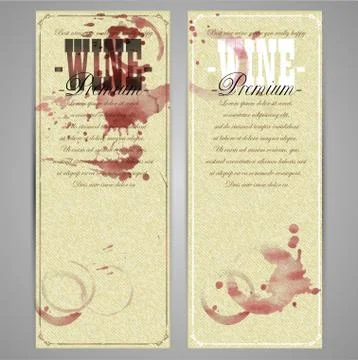 Set of wine labels Stock Illustration