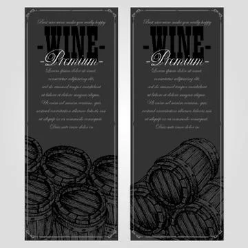 Set of wine labels Stock Illustration